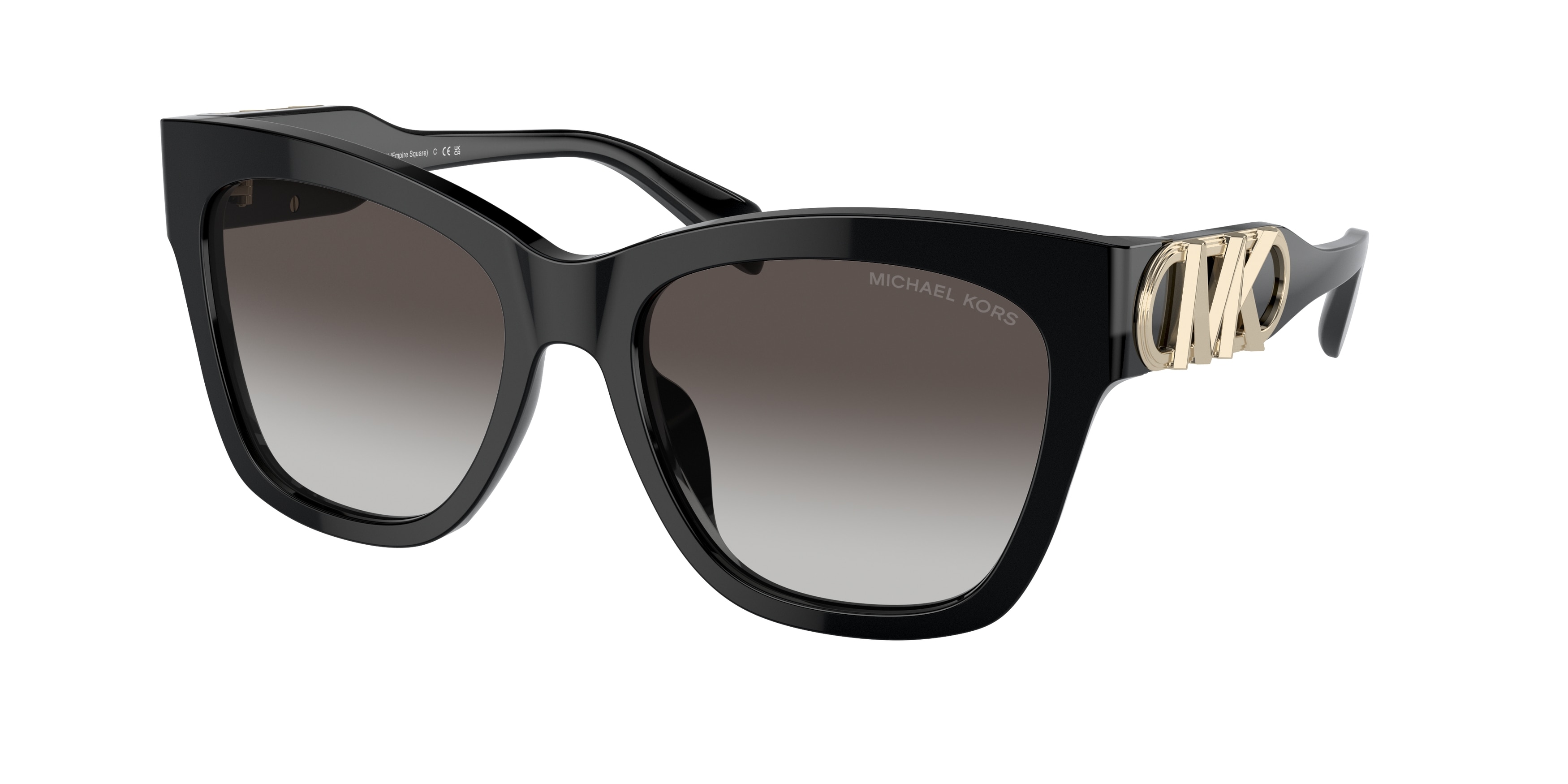 Michael Kors Damen MK2182U Empire Square 30058G Sonnenbrillen Acetat Schwarz Grau Schmetterling Normal Schattiert-image